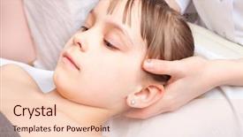  Presentation with alternative medicine - Beautiful presentation theme featuring osteopath - an alternative medicine treatment backdrop and a lemonade colored foreground