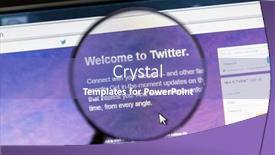  Presentation with twitter - Colorful slide set enhanced with ostersund-sweden-august-1-2015 backdrop and a violet colored foreground