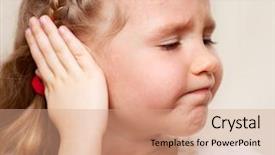  Presentation with ear - Presentation theme enhanced with ostitis - child has a sore ear background and a coral colored foreground