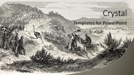  Presentation with hunting - PPT layouts featuring ostrich-hunting-horse-created background and a light gray colored foreground