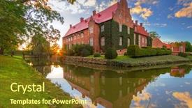  Presentation with renaissance - Presentation design featuring ot the trolle-ljungby castle background and a tawny brown colored foreground