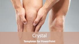  Presentation with pain - PPT layouts consisting of young man suffering from pain background and a coral colored foreground