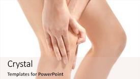  Presentation with leg pain - Slide deck with  background and a  colored foreground