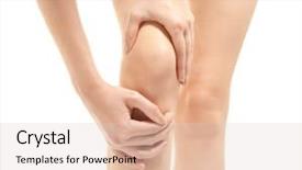  Presentation with leg pain - Slide deck featuring  background and a  colored foreground