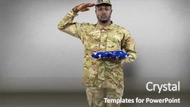  Presentation with war room - Slide deck featuring other hand concrete room background and a violet colored foreground