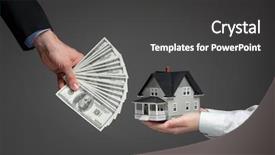  Presentation with giving - Beautiful theme featuring other hands with money backdrop and a dark gray colored foreground