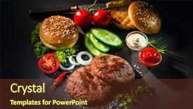  Presentation with navy blue texture dark slate - PPT theme enhanced with other ingredients for hamburger background and a tawny brown colored foreground