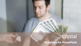  Presentation with drug - Colorful theme enhanced with other man looking at drug backdrop and a coral colored foreground