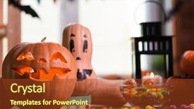  Presentation with happy halloween card - PPT layouts with other symbols of a terrible background and a  colored foreground