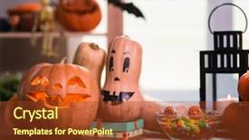  Presentation with happy holiday - Slide deck enhanced with other symbols of a terrible background and a  colored foreground