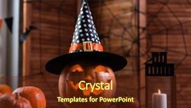  Presentation with happy halloween card - Cool new PPT layouts with other symbols of a terrible backdrop and a  colored foreground