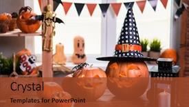  Presentation with happy holiday - Theme enhanced with other symbols of a terrible background and a  colored foreground