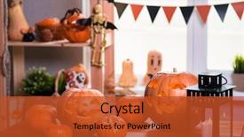  Presentation with happy holiday - Slide deck consisting of other symbols of a terrible background and a  colored foreground