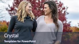  Presentation with company - Amazing slide set having others company on a fall backdrop and a tawny brown colored foreground