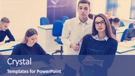  Presentation with helping others two hands woman - Beautiful theme featuring others working on a project backdrop and a ocean colored foreground