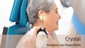  Presentation with ent - Beautiful PPT layouts featuring woman's ear with ent backdrop and a lemonade colored foreground