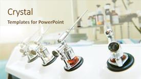  Presentation with ear nose throat - Theme having otolaryngology - ear nose throat equipment background and a cream colored foreground