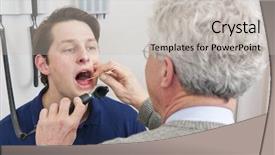  Presentation with mouth - Cool new theme with portrait of happy co-workers working with a smile at the coffee shop backdrop and a tawny brown colored foreground