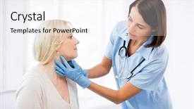  Presentation with otolaryngology - Slide set having otolaryngology - healthcare medical and plastic surgery background and a sky blue colored foreground