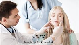  Presentation with plastic surgery - Slide deck featuring otolaryngology - healthcare medical and plastic surgery background and a soft green colored foreground