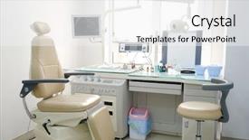  Presentation with medical equipment - Presentation design having otolaryngology - medical office with equipment background and a white colored foreground