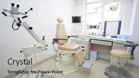  Presentation with otolaryngology - Audience pleasing presentation consisting of otolaryngology - medical office with equipment backdrop and a light gray colored foreground