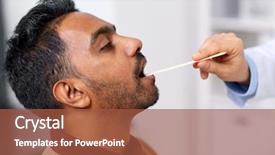  Presentation with healthcare - Theme consisting of otolaryngology - medicine healthcare and laryngology concept background and a red colored foreground