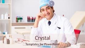  Presentation with working - Amazing PPT theme having otolaryngology - young male doctor otolaryngologist working backdrop and a lemonade colored foreground