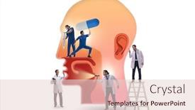  Presentation with otolaryngology - PPT layouts consisting of otolaryngology-concept-with-doctors-treating background and a lemonade colored foreground