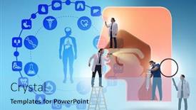  Presentation with otolaryngology - Theme with otolaryngology-concept-with-doctors-treating background and a light blue colored foreground