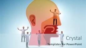  Presentation with otolaryngology - Colorful PPT theme enhanced with otolaryngology-concept-with-doctors-treating backdrop and a sky blue colored foreground