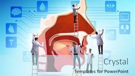  Presentation with otolaryngology - Cool new PPT layouts with otolaryngology-concept-with-doctors-treating backdrop and a cool aqua colored foreground