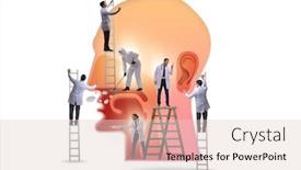  Presentation with otolaryngology - Slide deck enhanced with otolaryngology-concept-with-doctors-treating background and a lemonade colored foreground