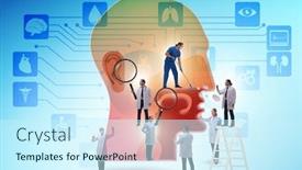  Presentation with otolaryngology - Audience pleasing slide set consisting of otolaryngology-concept-with-doctors-treating backdrop and a cool aqua colored foreground