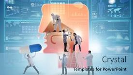  Presentation with otolaryngology - Cool new presentation with otolaryngology-concept-with-doctors-treating backdrop and a light blue colored foreground