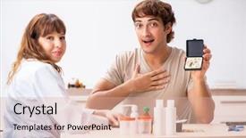  Presentation with hearing - Beautiful slide set featuring otorhinolaryngology - patient with hearing problem visiting backdrop and a lemonade colored foreground