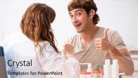  Presentation with hearing - Amazing presentation theme having otorhinolaryngology - patient with hearing problem visiting backdrop and a  colored foreground