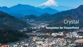  Presentation with japan - Slide deck consisting of otsuki-japan-skyline-with-mt background and a ocean colored foreground