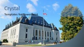  Presentation with supreme court - Presentation design consisting of ottawa-canada-sep-8-supreme background and a light blue colored foreground