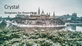  Presentation with huawei - Colorful presentation theme enhanced with ottawa parliament in winter cityscape backdrop and a light gray colored foreground