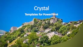  Presentation with albania - Presentation design having ottoman history - clock tower of the castle background and a teal colored foreground