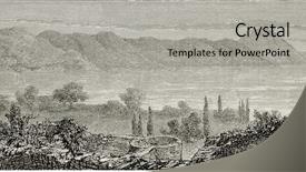  Presentation with ottoman history - PPT theme featuring ottoman history - old illustration of lake iznik background and a light gray colored foreground