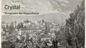  Presentation with turkey - Presentation design consisting of ottoman history - old view of bursa turkey background and a light gray colored foreground