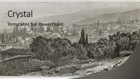  Presentation with ottoman history - Beautiful PPT layouts featuring ottoman history - old view of bursa backdrop and a light gray colored foreground
