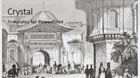  Presentation with port - PPT theme having ottoman history - sublime port old view constantinople background and a light gray colored foreground