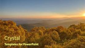  Presentation with fall morning - Slide set featuring ouachita-scenic-byway-early-morning background and a tawny brown colored foreground