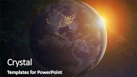  Presentation with cosmos - PPT theme enhanced with our earth in cosmos background and a black colored foreground