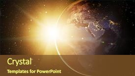  Presentation with cosmos - Slide deck having our earth in cosmos background and a tawny brown colored foreground