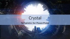  Presentation with world - Slide deck featuring our great big world mixed background and a light blue colored foreground