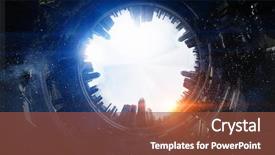  Presentation with world - PPT theme featuring our great big world mixed background and a tawny brown colored foreground